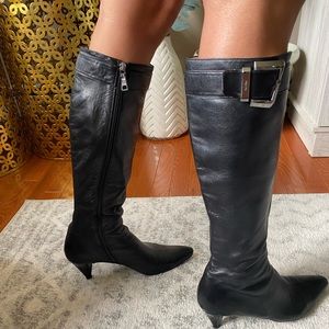 Prada Leather Heeled Boot